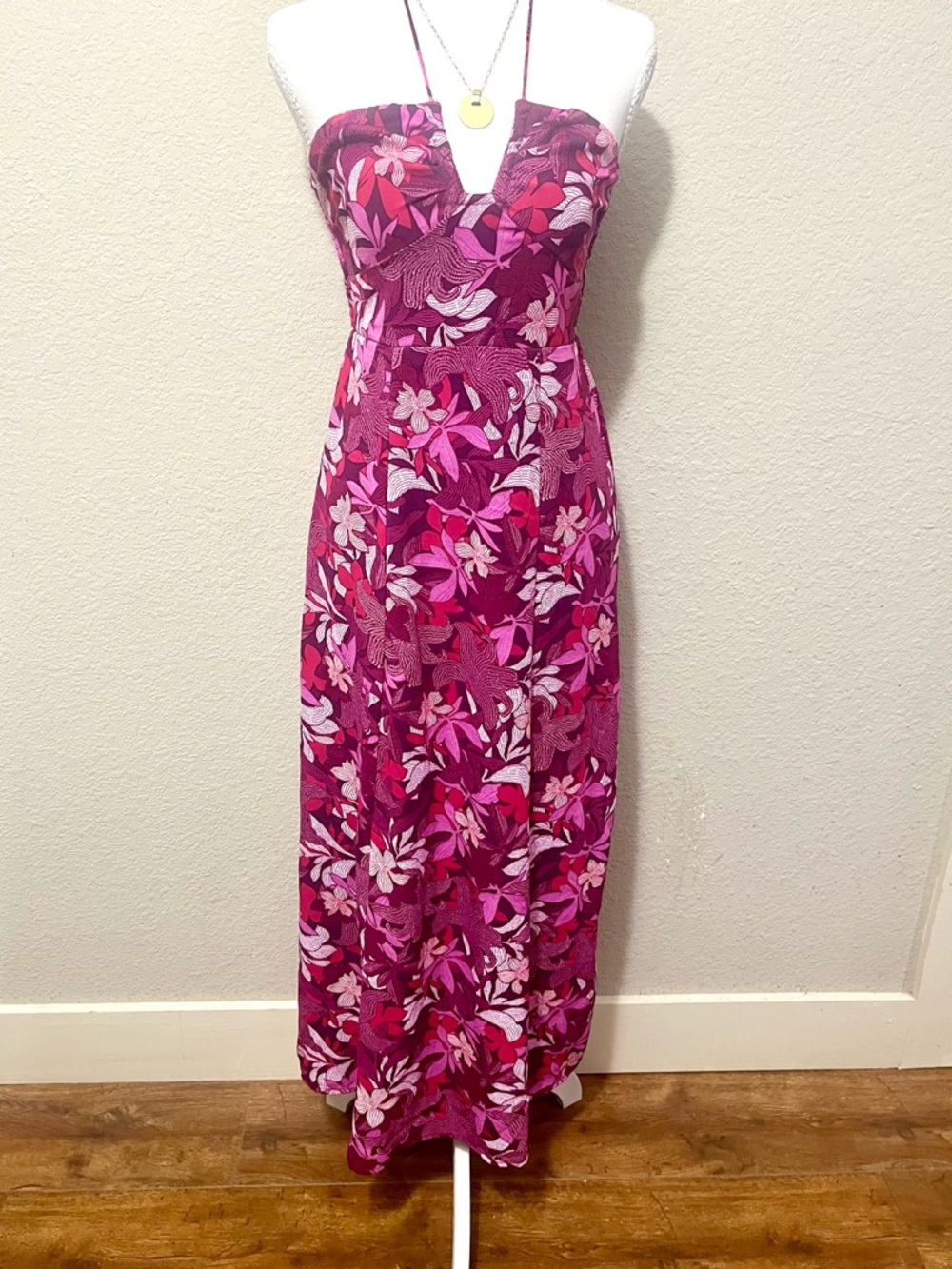 Sincerely Jules Strapless Floral Maxi Dress
